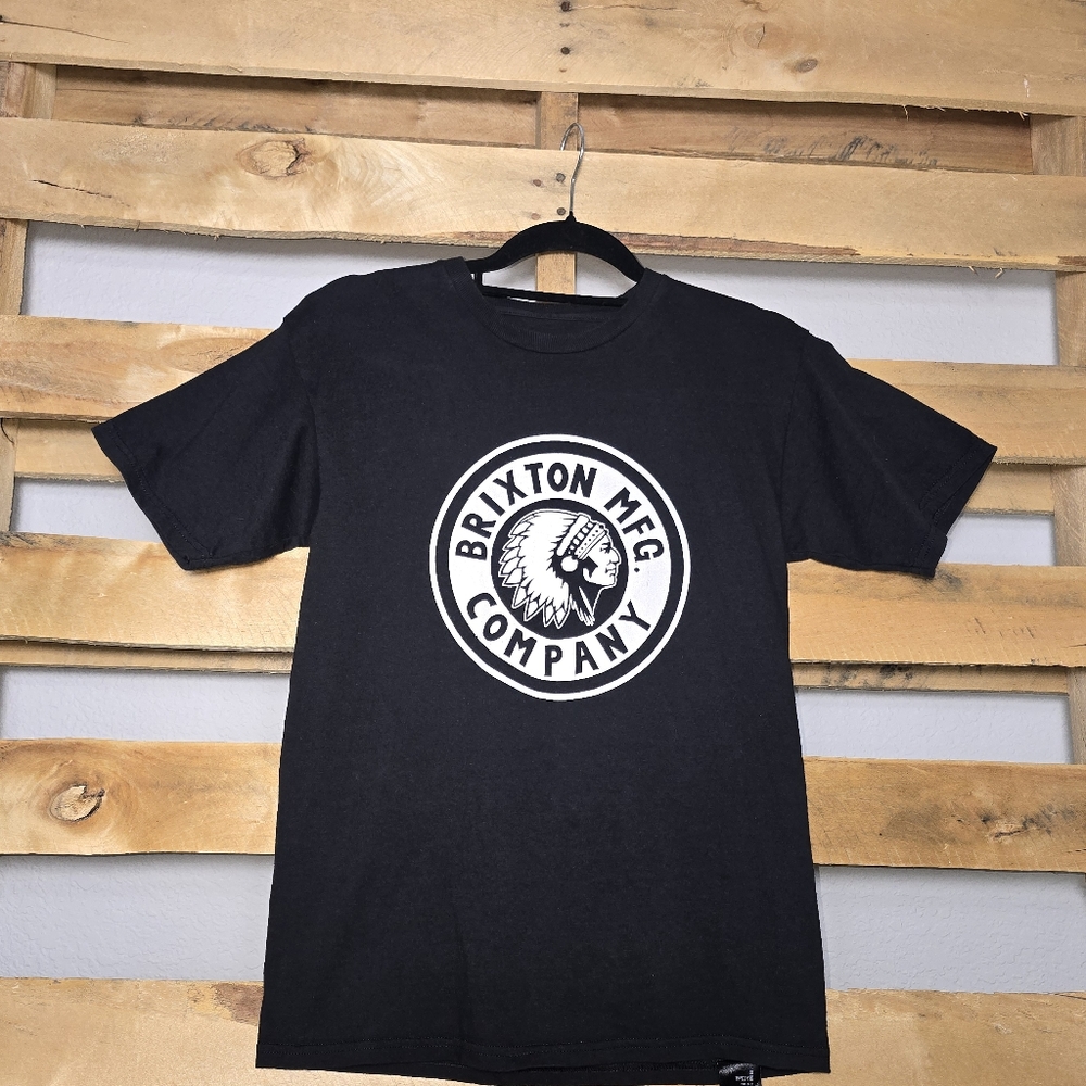 Brixton Black Graphic T-Shirt for Men Size:S